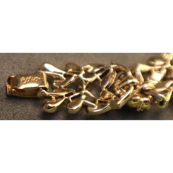 Vintage Coro Green Rhinestone Bracelet Needs TLC - Picture 3 of 3